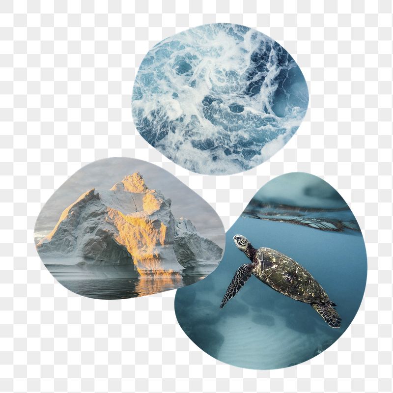Melting ocean png badge sticker, | Free PNG - rawpixel