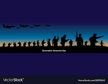 Memorial day banner vector image