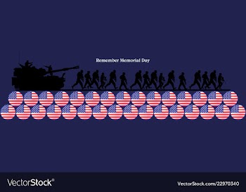 Memorial day banner vector image