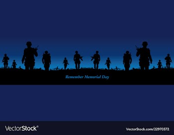 Memorial day banner vector image