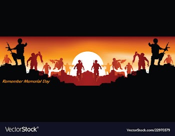 Memorial day banner vector image