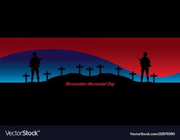 Memorial day banner vector image