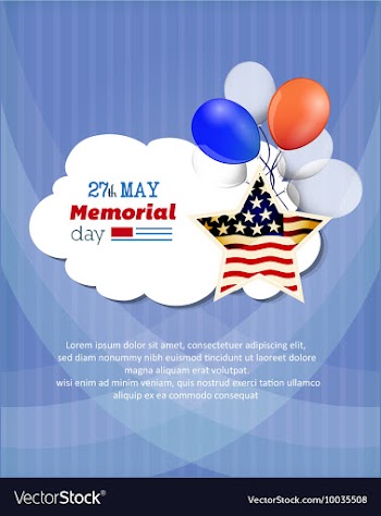Memorial day vector image