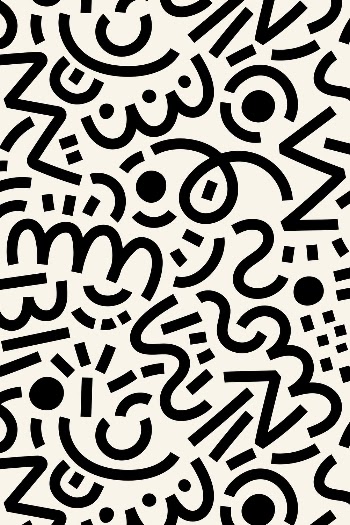 Memphis background pattern, black doodle | Free Photo - rawpixel