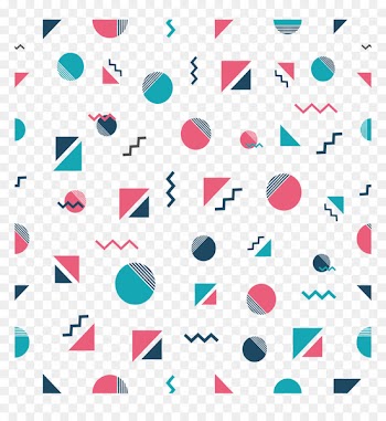 Memphis Group Pattern - Round triangle geometric pattern 