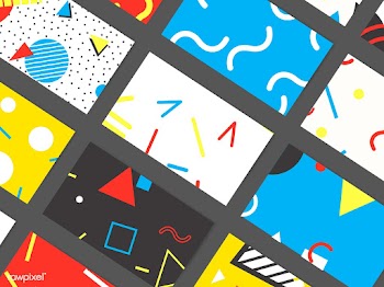 Memphis pattern cards collection | Free stock vector - 579945