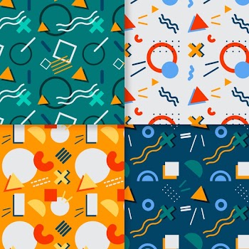 Memphis pattern pack Free Vector