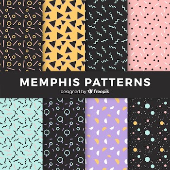 Memphis seamless pattern pack Free Vector