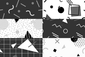 Memphis style pattern collection