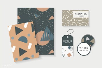 Memphis style stationery | Free stock vector - 586481