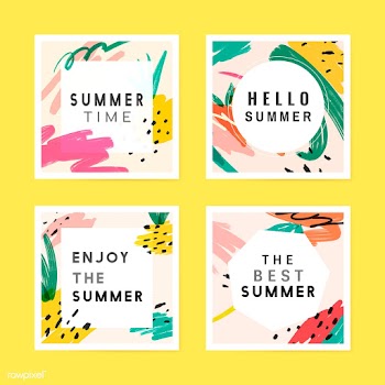 Memphis summer background collection | Free stock vector - 566310