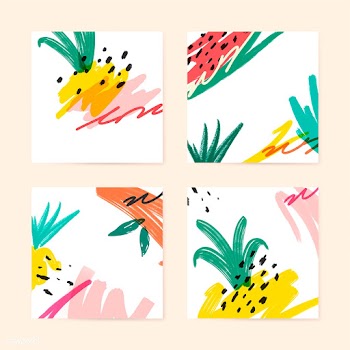 Memphis summer background collection | Free stock vector - 566316