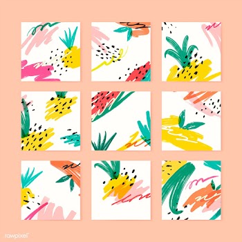 Memphis summer background collection | Free stock vector - 566325