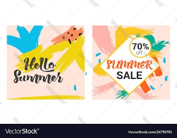 Memphis summer hand drawing and geometry pattern vector image