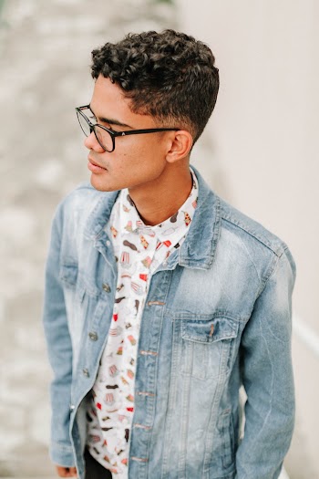 Men's Blue Denim Button Up Jacket