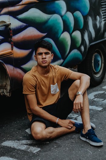 Men's Yellow Crew Neck Shirt