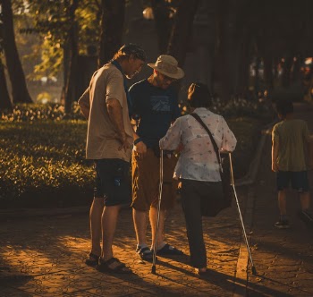 Men and Woman Near Trees