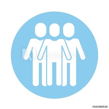 men avatars silhouettes block style