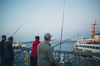 Men Fishing on Pier