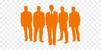 Men Group Leader Businessmen Silhouettes T - Orange People Silhouette Png