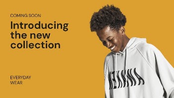 Men's apparel presentation template, yellow | Free Vector Template - rawpixel