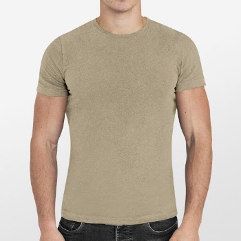Men's t-shirt, beige apparel with blank | Free Photo - rawpixel
