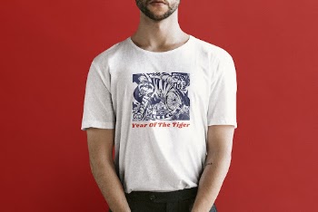 Men's t-shirt mockup, tiger Chinese | Free PSD Mockup - rawpixel