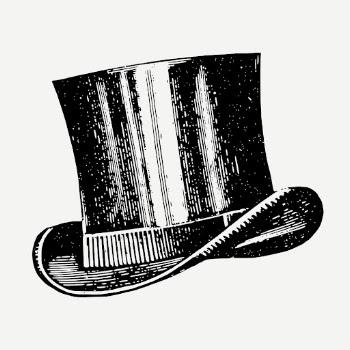 Men's top hat vintage fashion | Free PSD Illustration - rawpixel