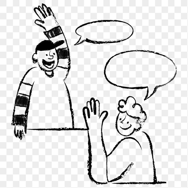 Men saying png hello sticker, | Free PNG Illustration - rawpixel