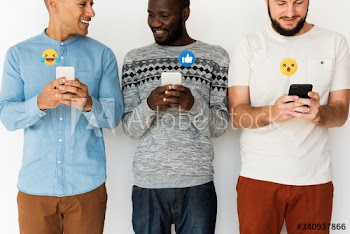 Men sharing viral content