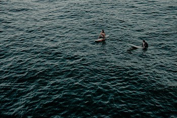 Men Surfing on Beach