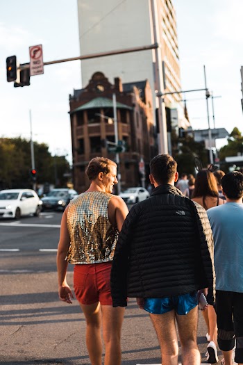 Men Walking on Street