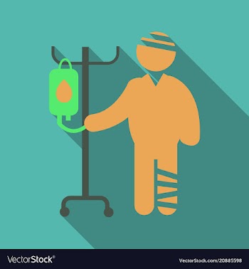 Men with different diseases flat style isolated vector image