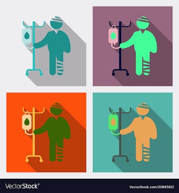 Men with different diseases flat style isolated vector image