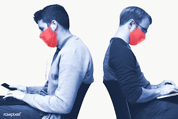 Men with masks sitting in public social template | Free  transparent png - 2315113