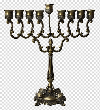 Menorah Hanukkah Mezuzah Gift Jewish ceremonial art, gift transparent background PNG clipart