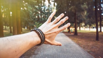 Mens Hand In Park
