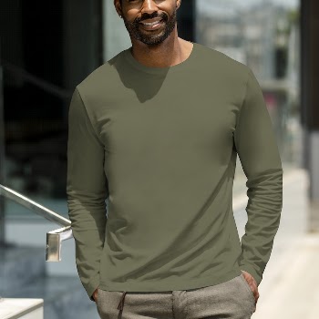 Mens&rsquo; long sleeve tee mockup | Free PSD Mockup - rawpixel