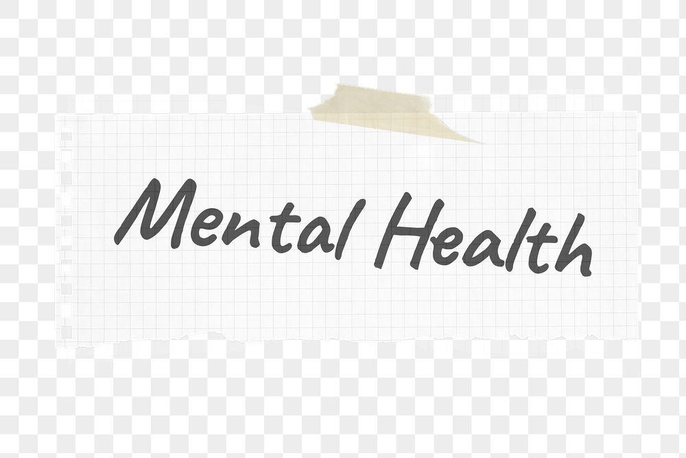 Mental health png typography sticker, | Free PNG - rawpixel