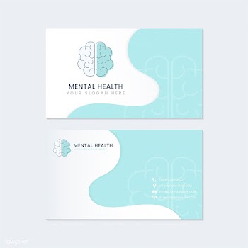 Mental health psychiatrist name card mockup v.. | Free stock vector - 519422