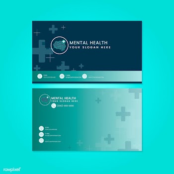 Mental health psychiatrist name card mockup v.. | Free stock vector - 519430