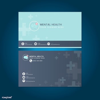 Mental health psychiatrist name card mockup v.. | Free stock vector - 519440