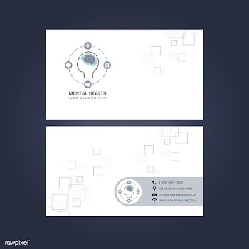 Mental health psychiatrist name card mockup v.. | Free stock vector - 519453