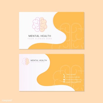 Mental health psychiatrist name card mockup v.. | Free stock vector - 519466