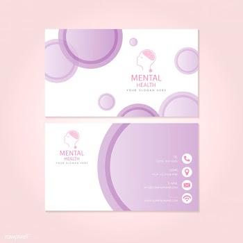 Mental health psychiatrist name card mockup v.. | Free stock vector - 519467