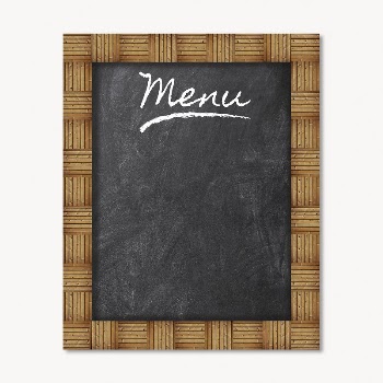 Menu chalkboard image, isolated on white | Free Photo - rawpixel