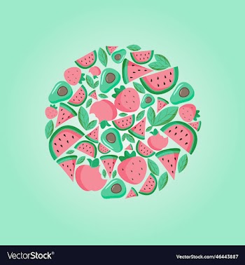 menu cover from fruit circle