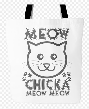 Meow Chicka Meow Meow Tote Bag - Cats Are People Too, Tote Handbag, Adult Unisex, Natural