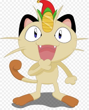 Meowth, Christmas Day, Cat, Cartoon, Animated Cartoon PNG