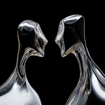 Merging Liquid Chrome Forms